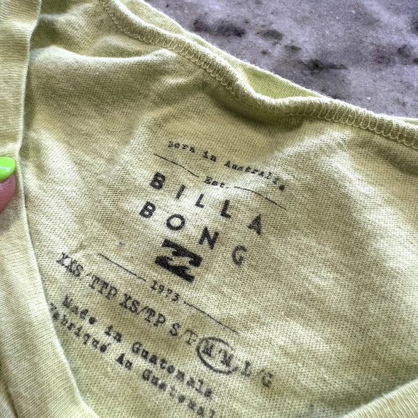 Billabong Girls Pale Yellow Surf Tank Top Size Youth Medium