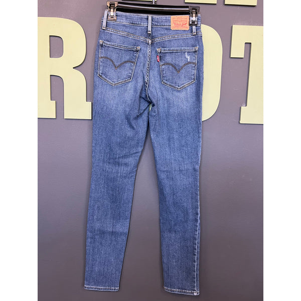 Levi's 721 High Rise Medium Wash Ankle Skinny Jeans Size 26