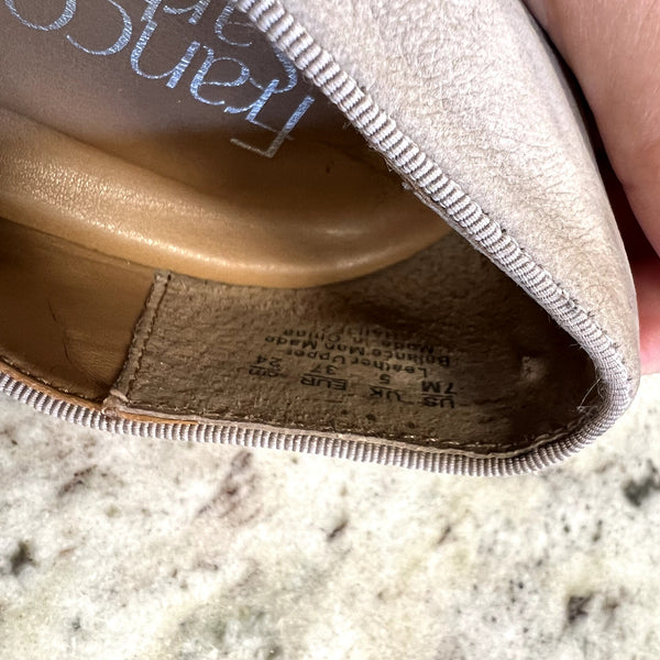 Franco Sarto Taupe Suede Haylee Loafers Women's Size 7
