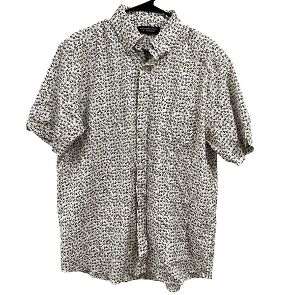 Roundtree & York Leaf Fall Casual Button Down Top Medium