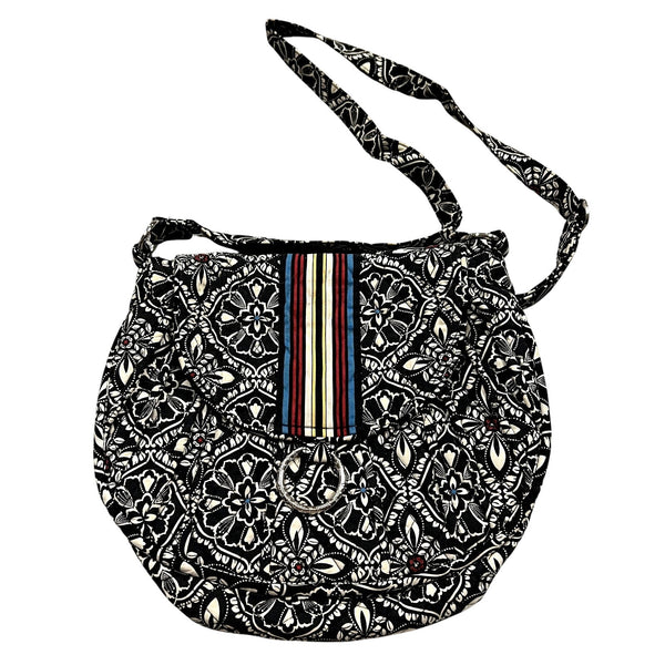 Vera Bradley Barcelona Shoulder Crossbody Bag Black + White