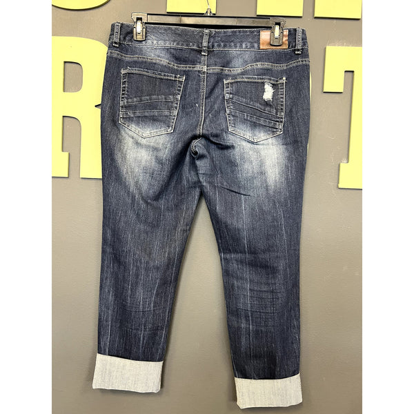 Maurices Dark Wash Distressed Skinny Ankle Jeans Size 11/12