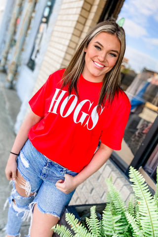 HOGS Red Graphic Tee