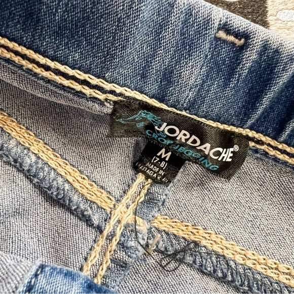 Jordache Girls Floral Embroidered Jeans Size M 7/8