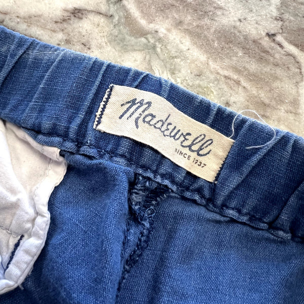 Madewell Blue Linen Blend Summer Shorts Size 24