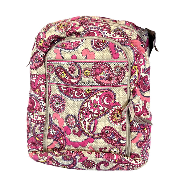 Vera Bradley Pink Paisley Campus Laptop Backpack