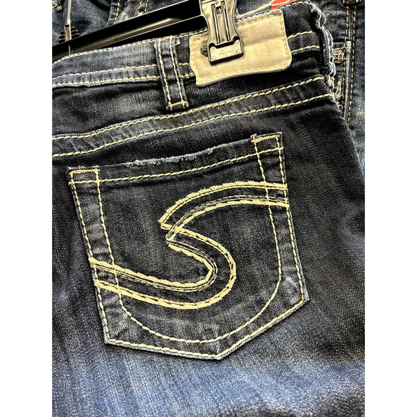 Silver Jeans Dark Wash Natsuki Capri Jeans Size 12