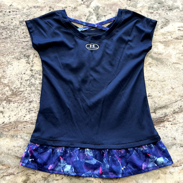 Under Armour Girls Heat Gear Ruffle Top Size 4