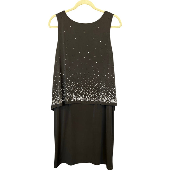 Jessica Howard Black Studded Sleeveless Dress Size 10