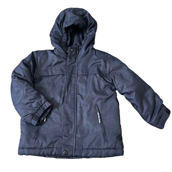Cat & Jack Black Heavy Hooded Winter Coat Size 4T