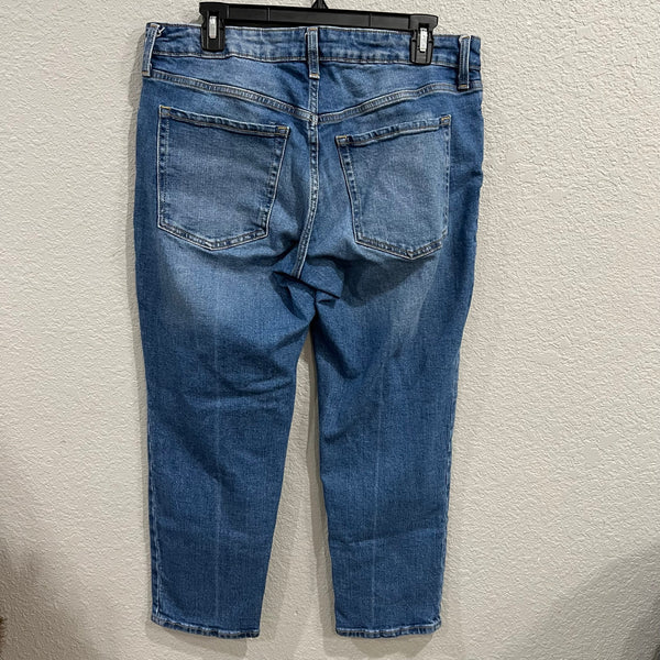 Old Navy Medium Wash Mid Rise OG Straight Leg Jeans Size 12 Petite