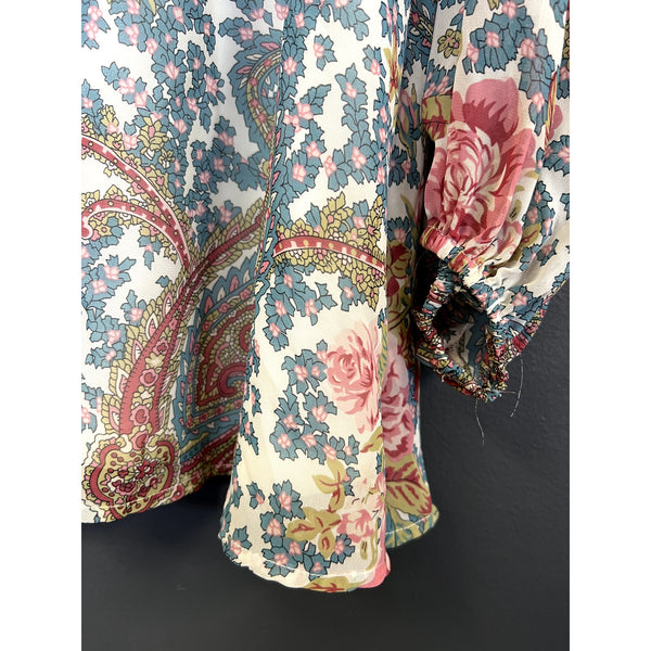 SMYM Mumu Jaime Floral Bohemian Tunic Size Small