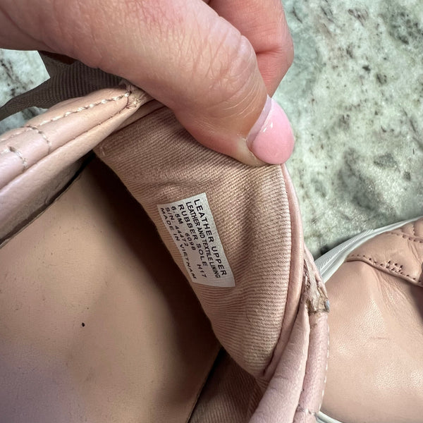 Tory Burch Marion Pink Quilted Leather Sneakers Size 6.5