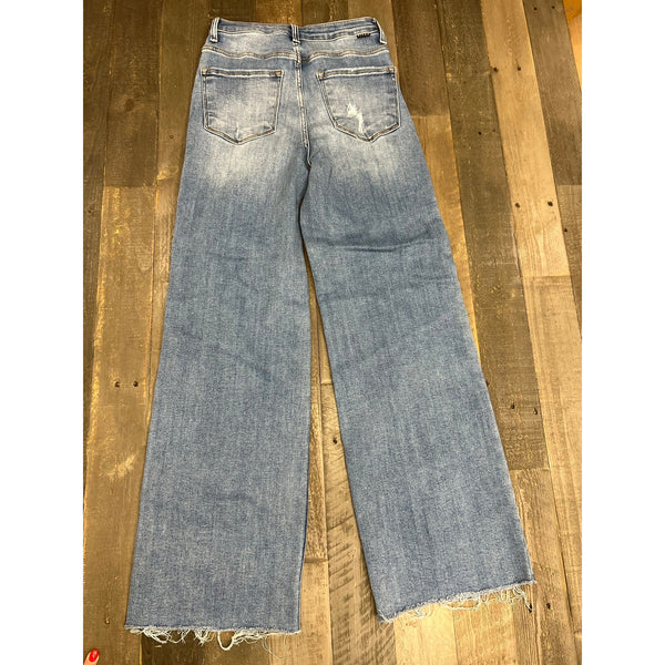 Risen Jeans Wide Leg Light Wash Jeans Size 3