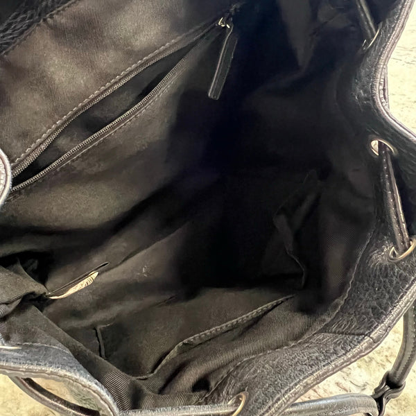 Vince Camuto Black Leather Backpack