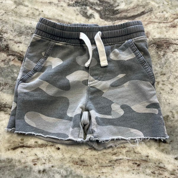 OshKosh Gray Camo Sweat Shorts Size 12 Mo.