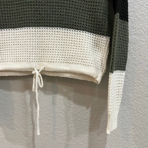 NOBO Chunky Knit Hooded Swim Coverup Pullover Sweater XS