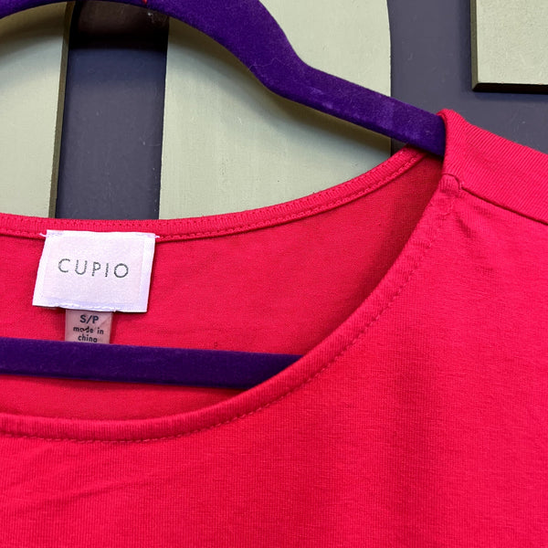 Cupio Pink Ruffle Sleeve Blouse Size Small