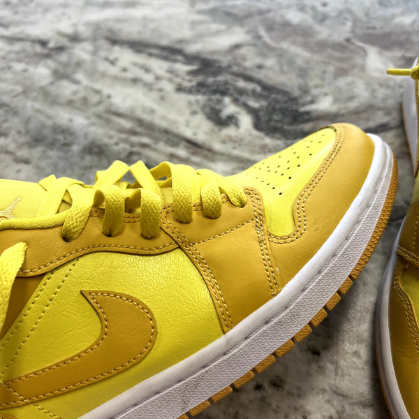 Nike Jordan 1 Low Yellow Strike Low Top Sneakers Size Men's 9.5