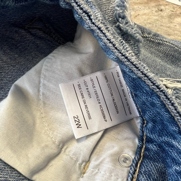 KanCan Women's Plus Size Denim Cutoff Shorts Size 22W