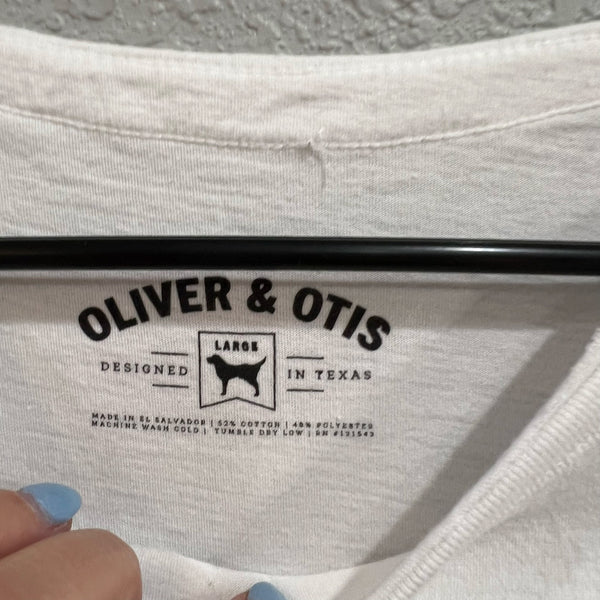 Oliver + Otis Here for the Beer Cropped Football Graphic Tee Large