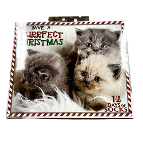 NEW 12 Days of Christmas Kitty Socks