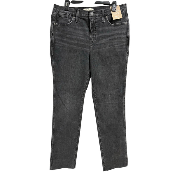 NWT Madewell Mid Rise Stovepipe Black Jeans Size 31