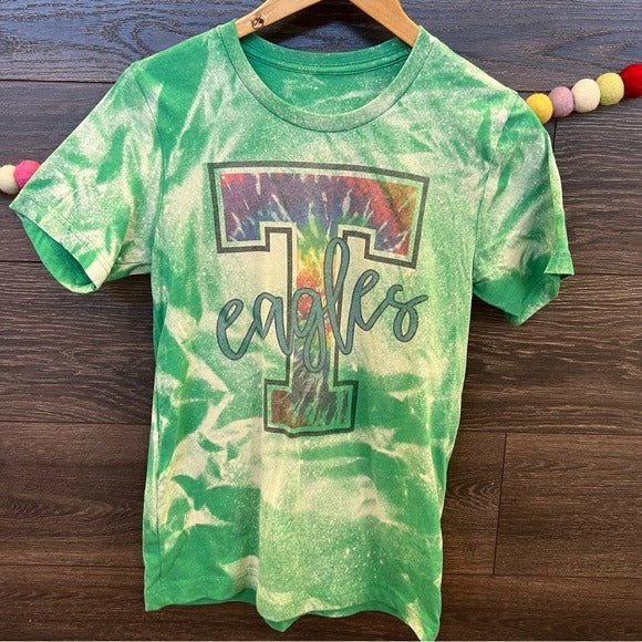 Tech Eagles Tie Dye Graphic Tee Size Small