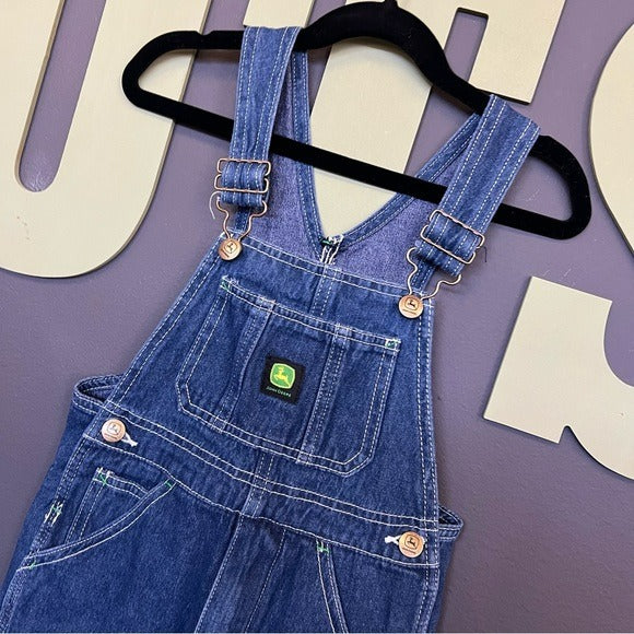 John Deere Boys Denim Jean Overalls Size 5