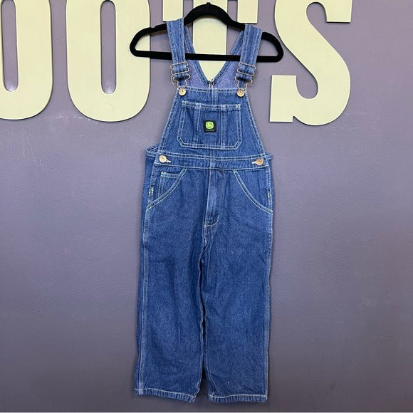 John Deere Boys Denim Jean Overalls Size 5