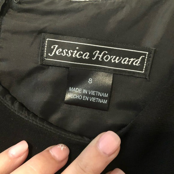 Jessica Howard Black Dress Size 8