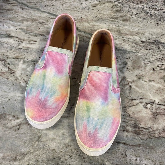 Tie Dye Slip On Canvas Shoes Size 8.5