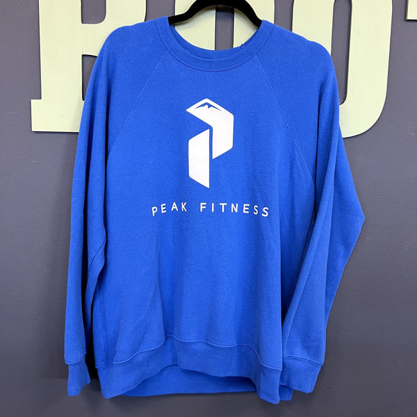 Peak Fitness Blue Bella Canvas Sponge Sweatshirt Size Large
