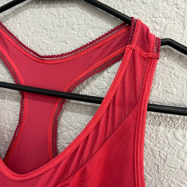 Lululemon Cool Racerback Coral Red Tank Top Size 8