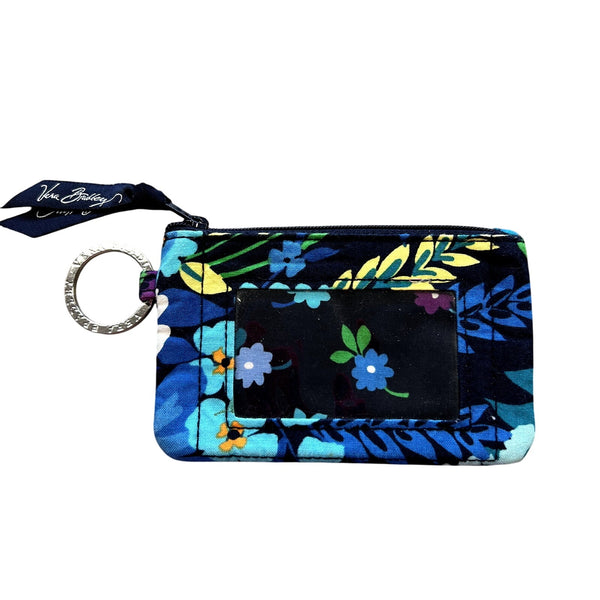 Vera Bradley Midnight Blue Floral Zip ID Case