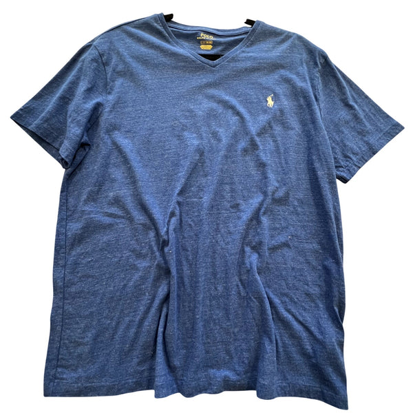 Polo Ralph Lauren Heather Blue V-Neck Top Size Large