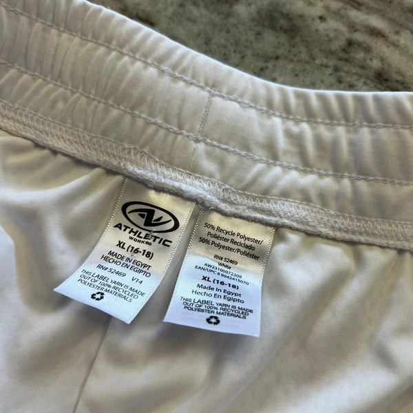 NWOT Athletic Works White Mesh Shorts Size XL