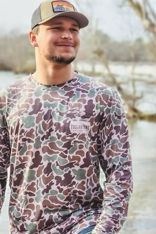 Fieldstone Long Sleeve Moisture Wicking Camo Tee