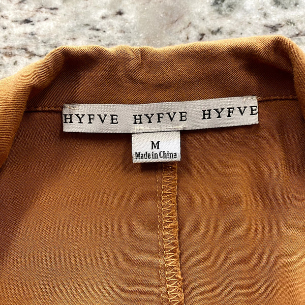 Hyfve Rust Open Front Lightweight Jacket Size Medium