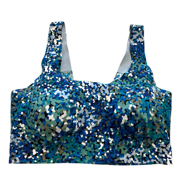 NOBO Blue Dotted Seamless Butter Soft Sports Bra Large