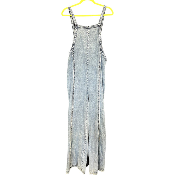Women's Open Back Denim Jumpsuit Size Medium