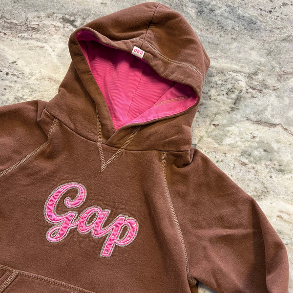 Gap Brown + Pink Girls Hoodie Medium (8)