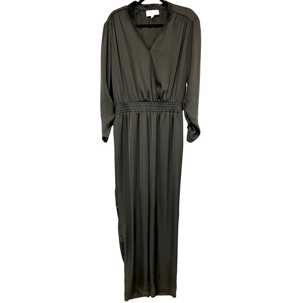 Dear John Black Satin Jumpsuit Size Medium