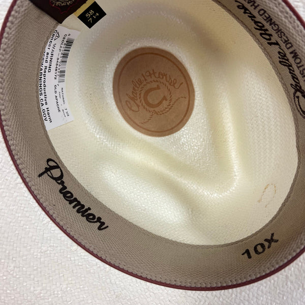 Charlie 1 Horse Old Apache 10X Straw Hat