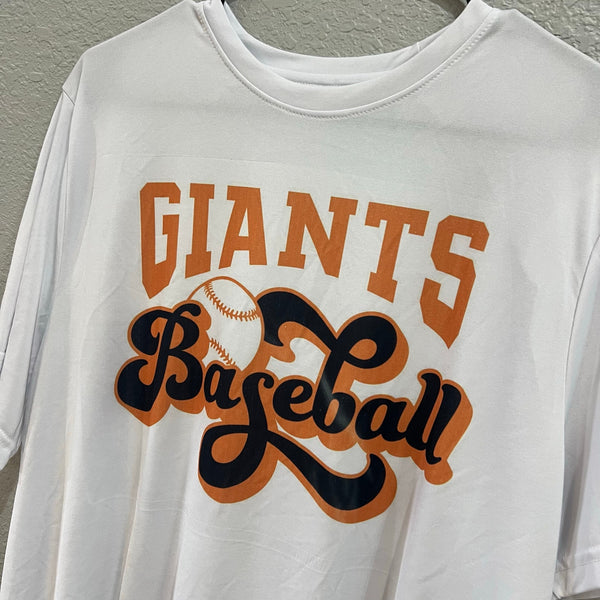 Athletic Works Quick Dry Giants Baseball Short Sleeve Graphic Tee XL