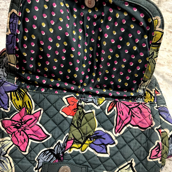 Vera Bradley Carson Shoulder Bag "Falling Flowers"