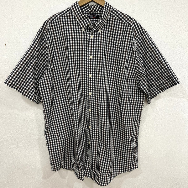 Roundtree & York Button Down Gingham Top Men's Size 2X Tall