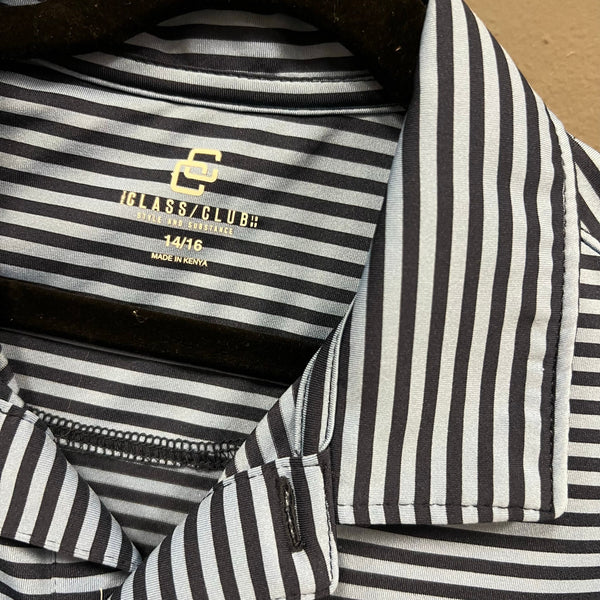 Class Club Blue Striped Boys Polo Size 14/16