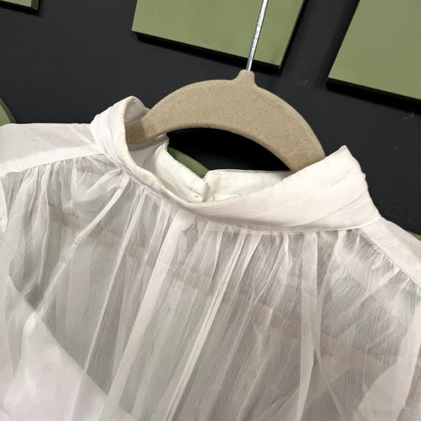 Here Comes the Sun Sheer White Mini Dress Size Medium