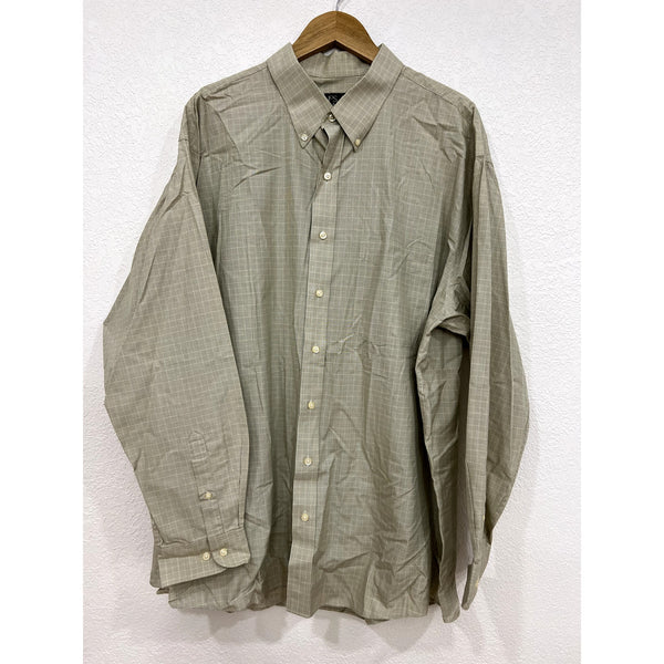 Jos. A Bank Executive Collection Light Tan Plaid Button Down Size XXL